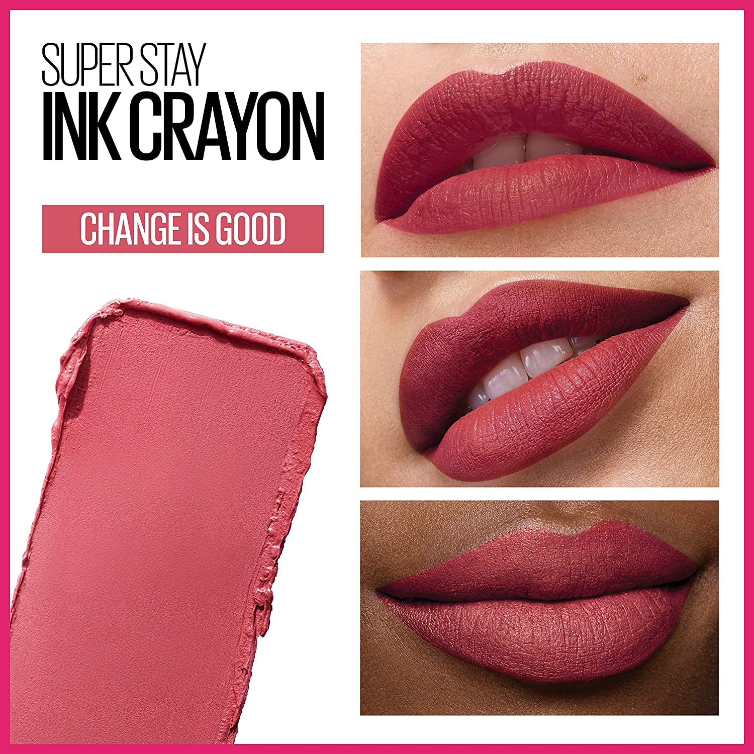 Maybelline Super Stay Ink Crayon Lipstick Makeup, Precision Tip Matte Lip Crayon with Built-in Sharpener, Longwear Up To 8Hrs, Achieve It All, Brown Nude, 1 Count - Image 4